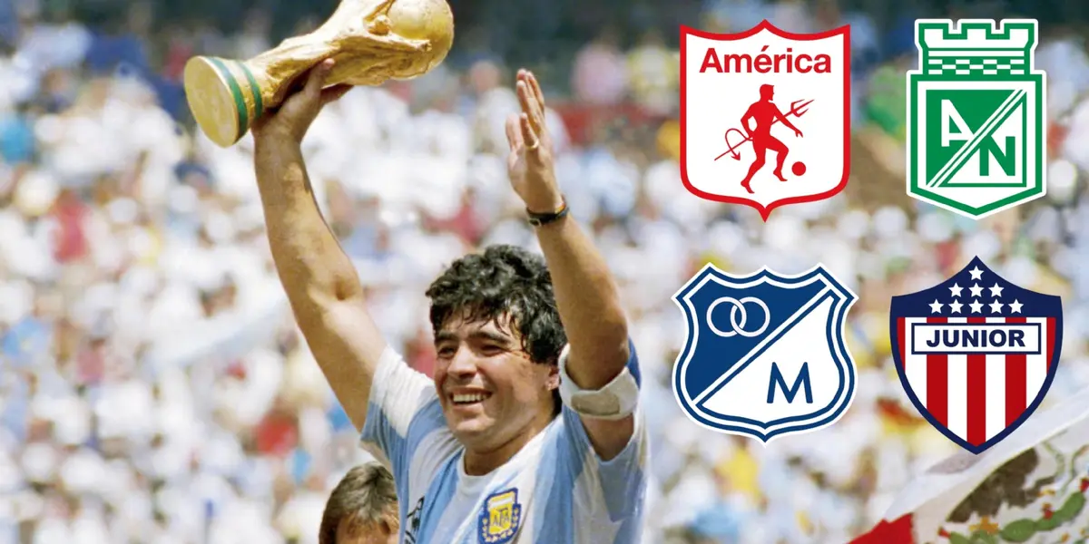 Diego Maradona dejó de existir y entre tantos mensajes y homenajes también aparecieron los de los equipos grandes de Colombia