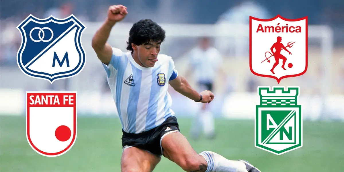 Diego Maradona estuvo vinculado al fútbol colombiano y este era el equipo donde soñaba jugar alguna vez. 