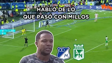 Dorlan habló de lo que pasó con Millonarios FC en 2023. Foto captura de pantalla de YouTube Win Sports y Twitter @nacionaloficial