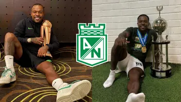Dorlan Pabón con algunos títulos en Atlético Nacional