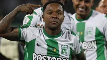 Dorlan Pabón jugando con Atlético Nacional. Foto tomada de Fútbol Red.