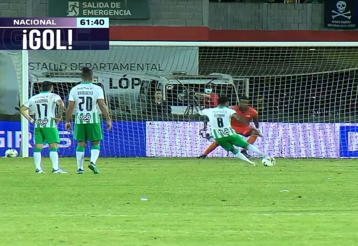 Dorlan Pabón marcó el gol de la victoria de Atlético Nacional y tuvo un gesto en Bucaramanga.