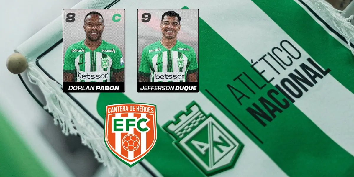 Dorlan y Duque estarían en la mira del Envigado FC. Fotos tomadas de Twitter de @nacionaloficial.