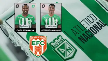 Dorlan y Duque estarían en la mira del Envigado FC. Fotos tomadas de Twitter de @nacionaloficial.