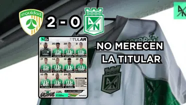 Dos jugadores de Nacional no merecen la titular. Foto tomada de Twitter @nacionaloficial y logos Wikipedia.