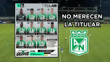 Dos jugadores no vienen dando la talla. Foto de jugadores tomada de Twitter @nacionaloficial y captura de pantalla de Win Sports.