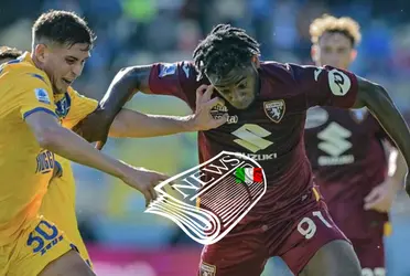 Duván fue titular en el ‘Toro’ en el empate sin goles ante Frosinone.