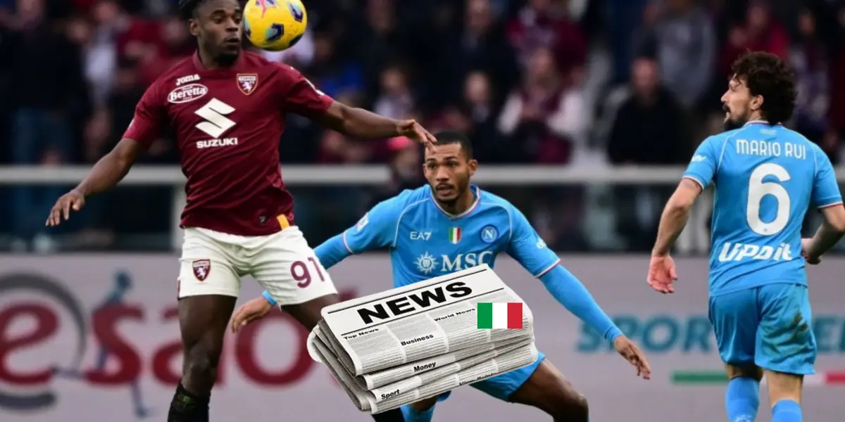 Duván Zapata con la camiseta de Torino de Italia.