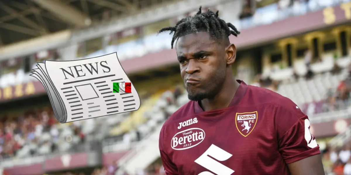 Duván Zapata con la camiseta Torino. FOTO: Transfermarkt