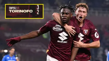 Duván Zapata en Torino vs Empoli