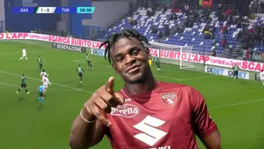 Duván Zapata volvió a convertir en Serie A. FOTO: 'X'