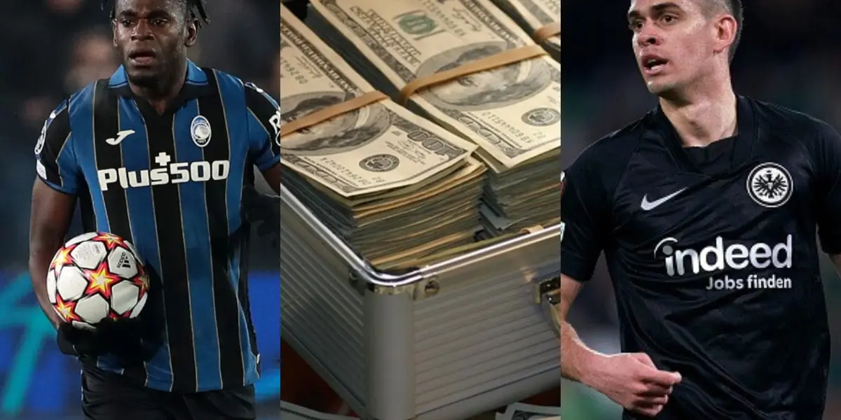 Duván Zapata y Rafael Santos Borré son dos delanteros centro muy bien pagados en Europa, pero en valores de mercado difieren.