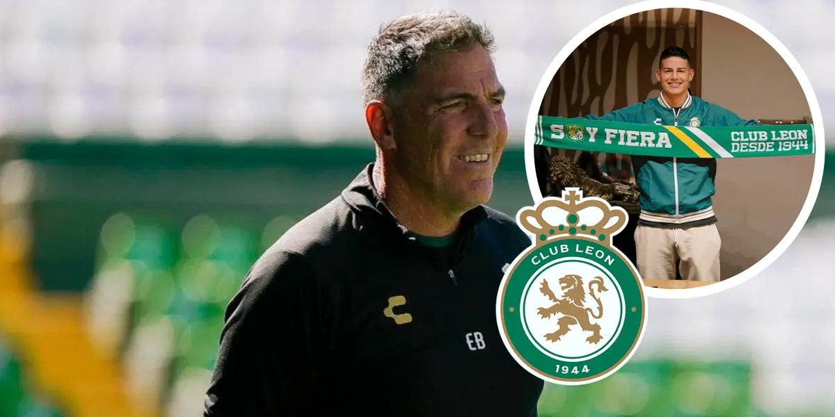 Eduardo Berizzo y James Rodríguez Foto: Club León y Escudoteca