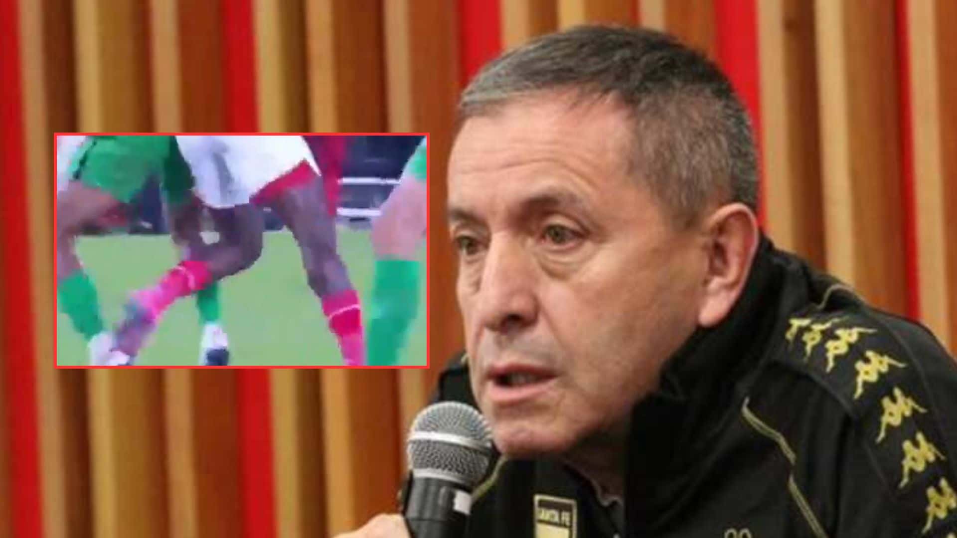 Eduardo Méndez reaccionó de forma irónica la actuación del árbitro del partido entre Santa Fe y Nacional