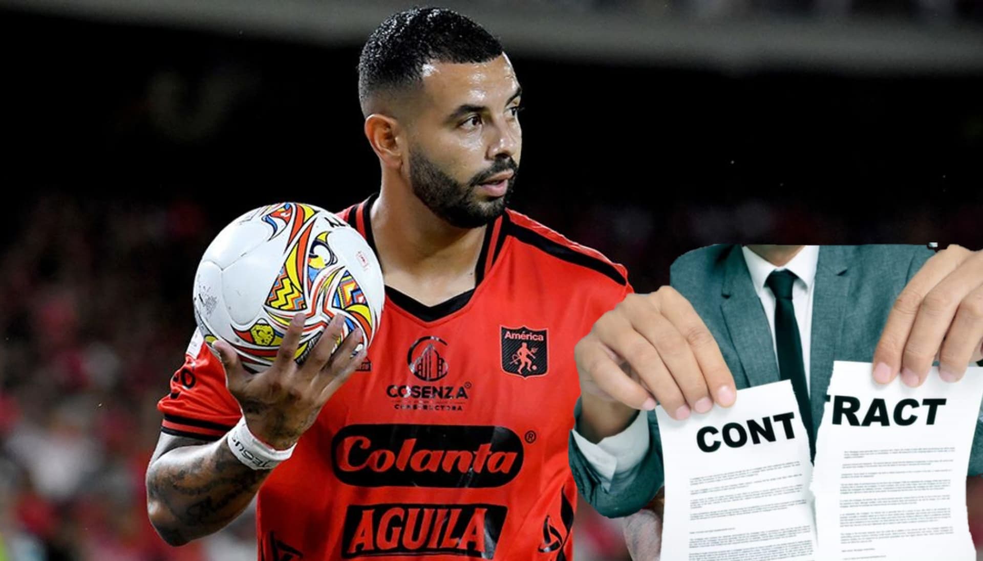 Edwin Cardona con la camiseta de América de Cali - Fotos: Bolavip, Brener