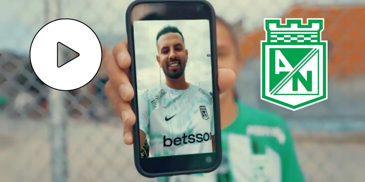 Edwin Cardona y el escudo de Atlético Nacional