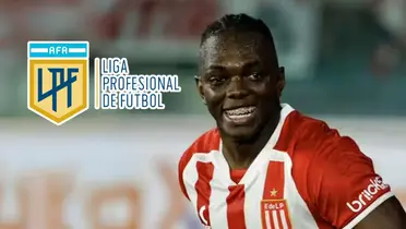 Edwuin Cetré celebrando un gol en Argentina