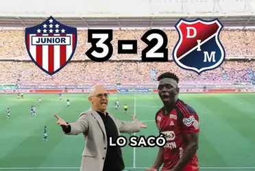 Edwuin Cetré solo jugó 45 minutos contra el Junior FC.