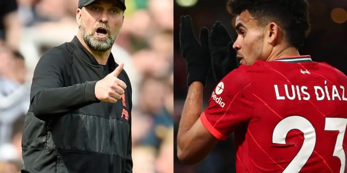 El alemán Jürgen Klopp le encomendó a Luis Díaz una compleja tarea ofensiva al estar perdiendo contra el Villarreal.