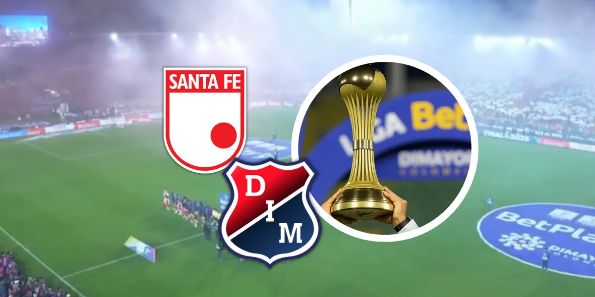 El ambiente en El Campín a esta hora con la apertura de la final del FPC Foto: Chat GPT, Escudoteca y Captura de Win Sports