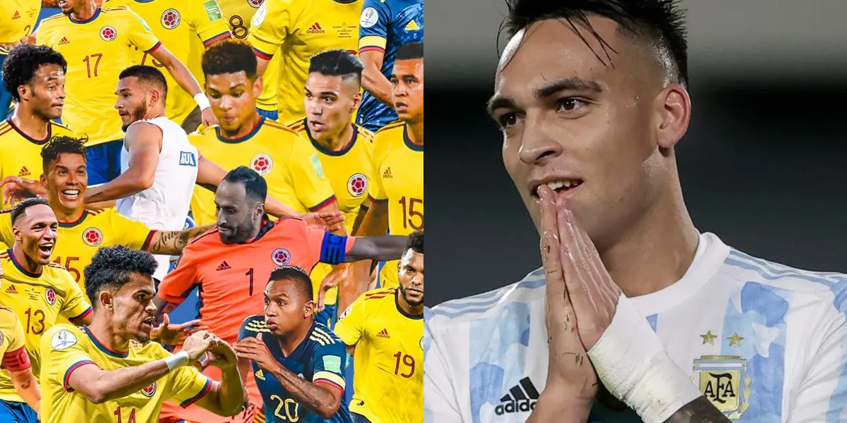 El argentino Lautaro Martínez le pidió perdón a Radamel Falcao por casi dejar eliminada a la Selección Colombia.