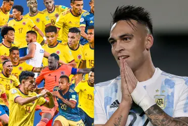 El argentino Lautaro Martínez le pidió perdón a Radamel Falcao por casi dejar eliminada a la Selección Colombia.