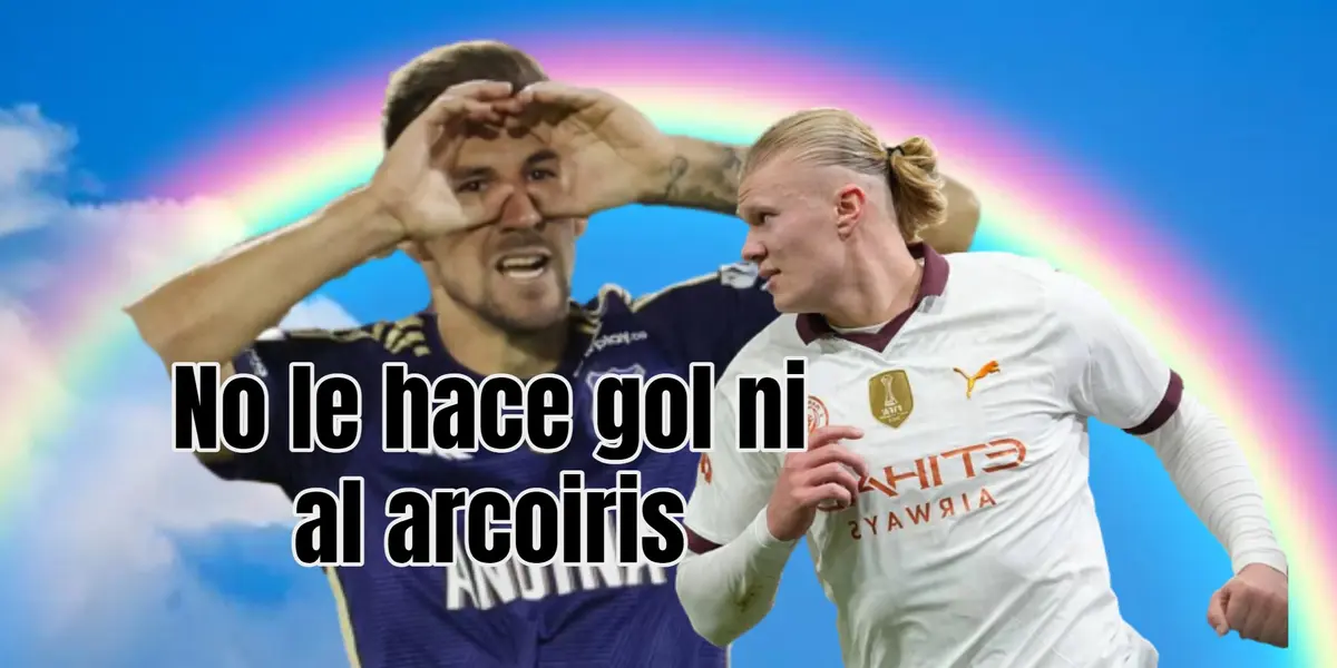 El argentino no viene teniendo buenos partidos. Foto de fondo tomada de Mundo Deportivo, de Giordana de El Tiempo y de Haaland de Marca.