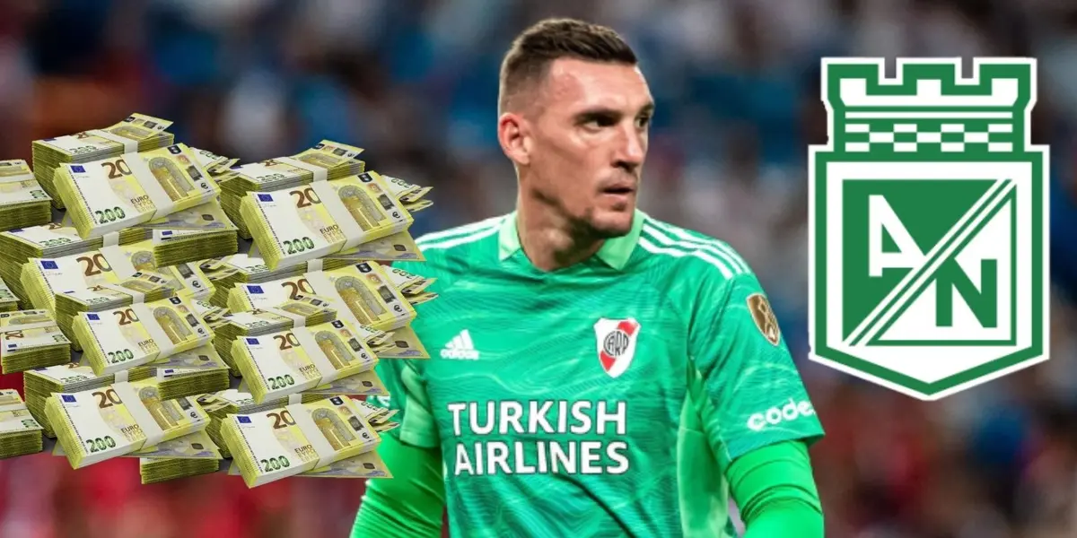 El arquero de River Plate estaría en la mira de Atlético Nacional tras la salida de Kevin Mier