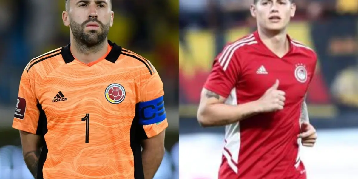 El arquero de la Selección Colombia habló sobre James Rodríguez quien viene recuperando su nivel el Olympiacos