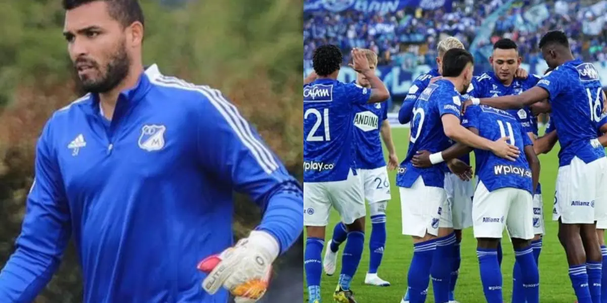 El arquero de Millonarios habló sobre los rumores que se había rotó el camerino por el bache que tuvo el embajador