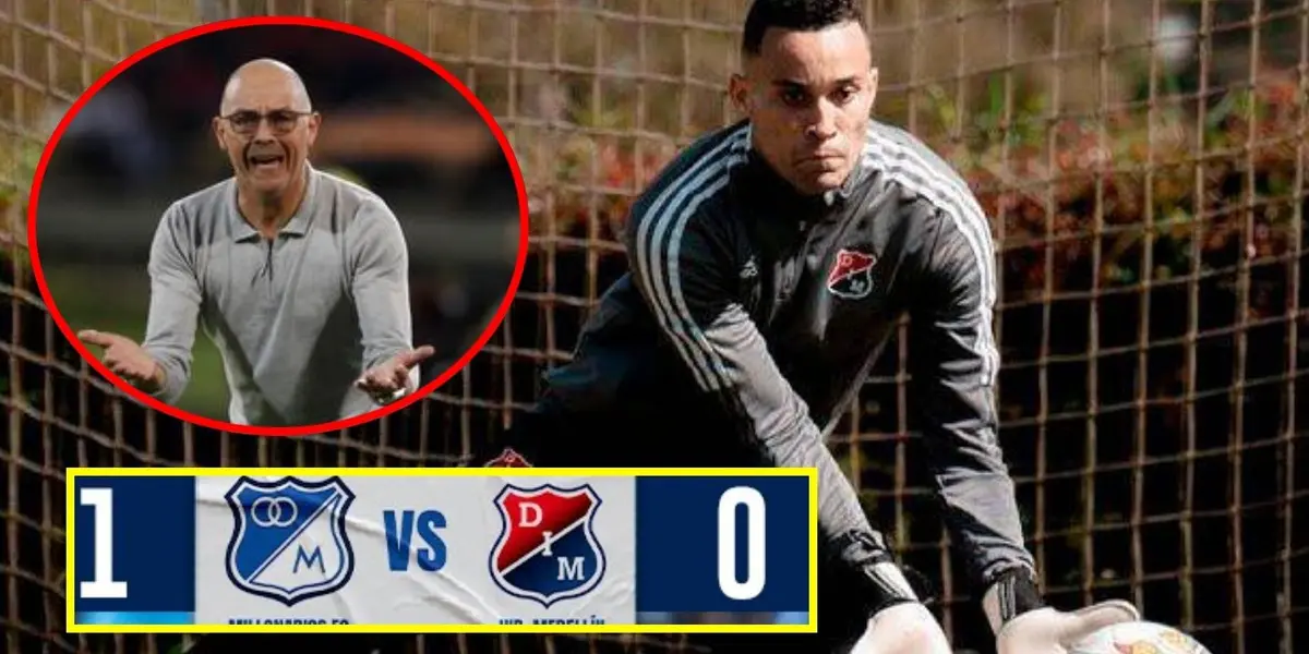 El arquero se vio comprometido en el gol de Millonarios ante Independiente Medellín en el estadio El Campín