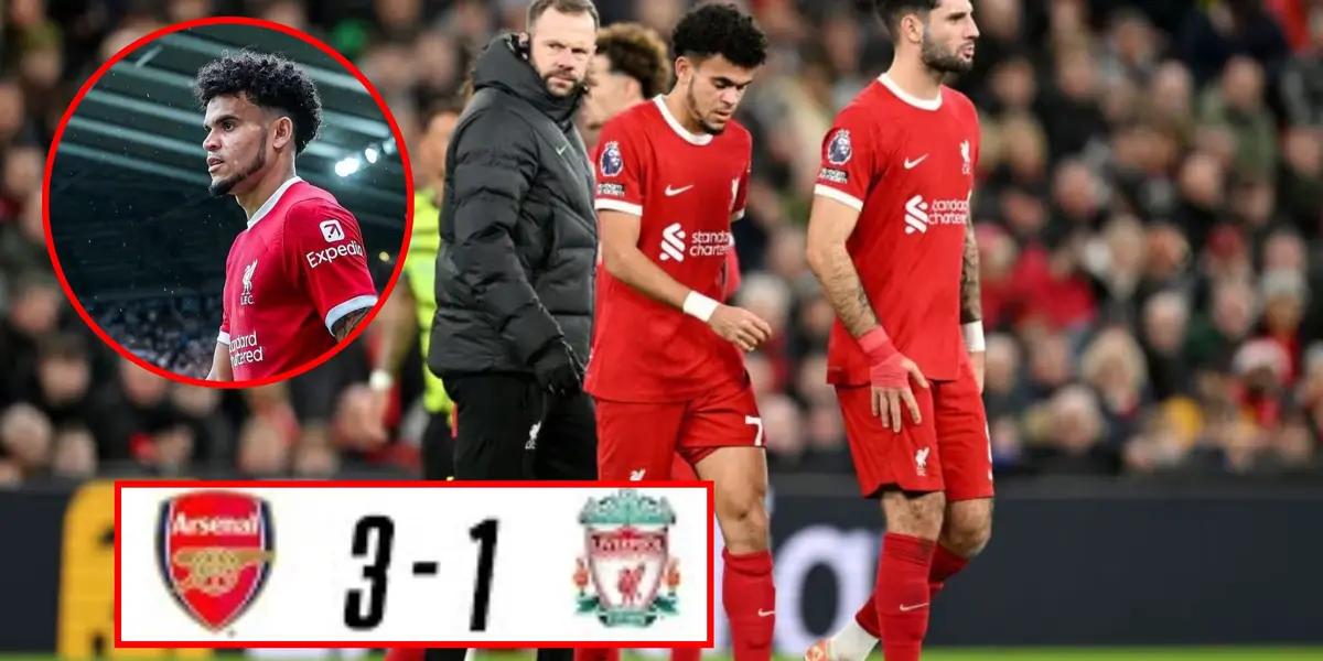 El Arsenal goleó al Liverpool de Klopp y la calificación que recibió Luis Díaz