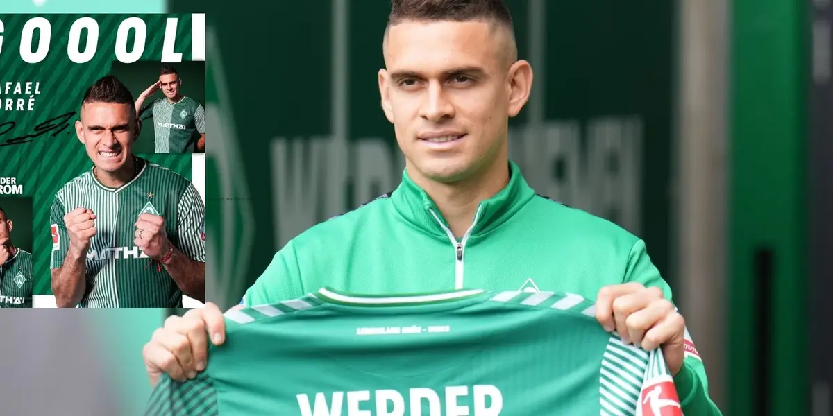 El atacante colombiano marcó su primer gol con la camiseta del Werder Bremen 