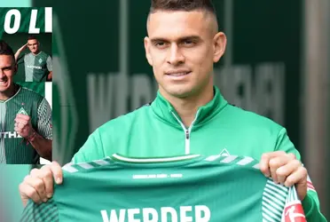 El atacante colombiano marcó su primer gol con la camiseta del Werder Bremen 