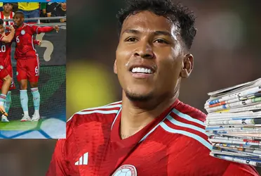 El atacante colombiano no decepcionó y marcó un gol para la victoria 3-2 de la tricolor