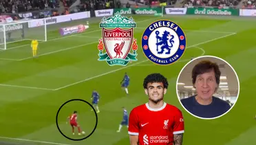 El Bambino reaccionó por Díaz. Foto captura de pantalla ESPN, Díaz de Liverpool Web Site, Bambino de Instagram @bambipons y logos Wikipedia.