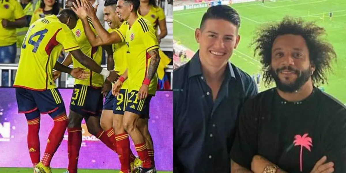El brasileño Marcelo tuvo un emotivo gesto con un jugador de la Selección Colombia.