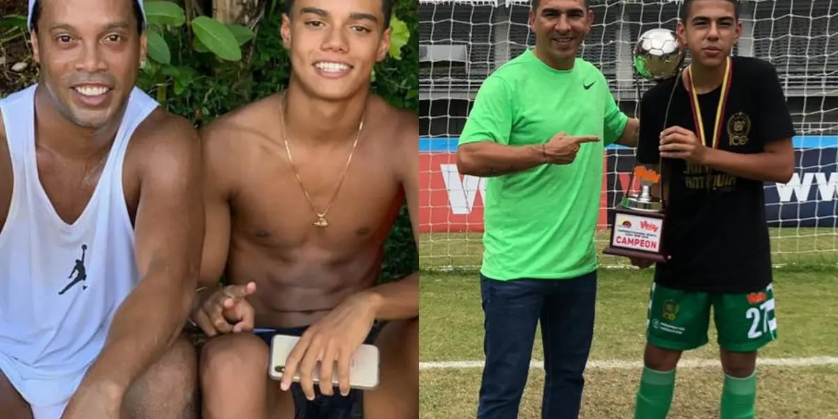 El brasileño Ronaldinho celebró el cumpleaños de su hijo y vale la pena recordar como juega el primogénito de Víctor Hugo Aristizábal.