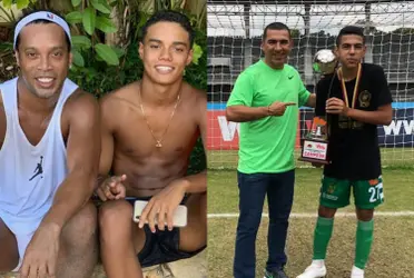 El brasileño Ronaldinho celebró el cumpleaños de su hijo y vale la pena recordar como juega el primogénito de Víctor Hugo Aristizábal.