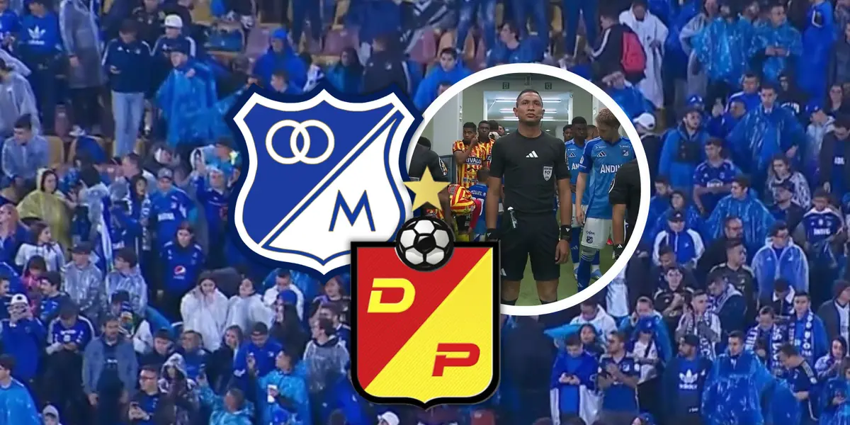 El Campín lució en pésimas condiciones para el duelo entre Millonarios y Pereira. Foto: Escudoteca y Captura de Win Sports
