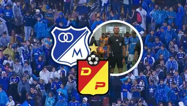 El Campín lució en pésimas condiciones para el duelo entre Millonarios y Pereira. Foto: Escudoteca y Captura de Win Sports