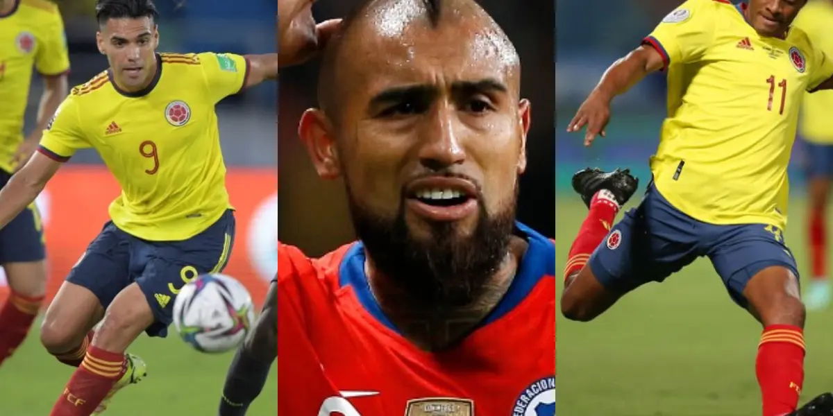 El chileno Arturo Vidal respeta en la Selección Colombia a James Rodriguez, pero no todo es color de rosa entre ambos.