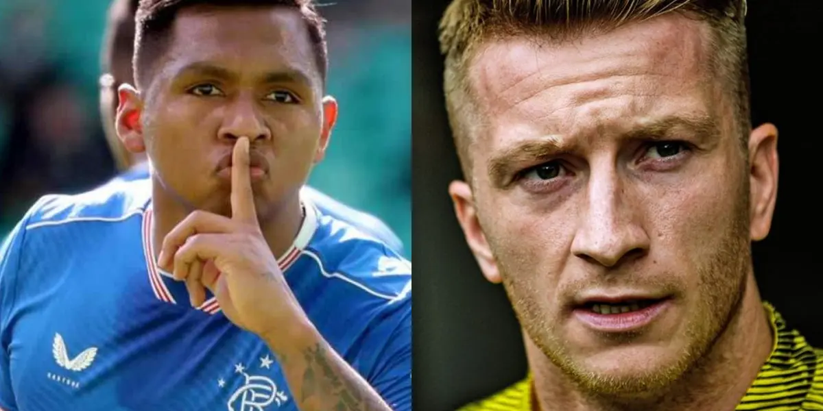 El colombiano Alfredo Morelos fue una pesadilla para Marco Reus y el Borussia Dortmund.