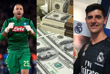 El colombiano David Ospina está en la mira del Real Madrid y la comparativa de sueldos con Thibaut Courtois es impresionante.