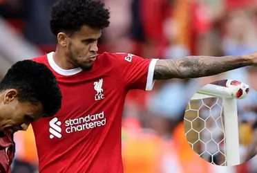 El colombiano estuvo muy cerca de anotar en el partido de Liverpool ante Union Saint Gilloise en Europa League