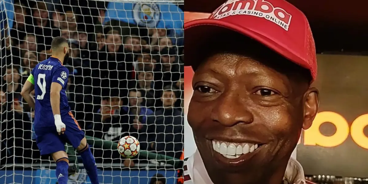 El colombiano Faustino Asprilla se dedicó a otra actividad mientras la comunidad futbolera estaba atenta al juego del Real Madrid contra el Manchester City.