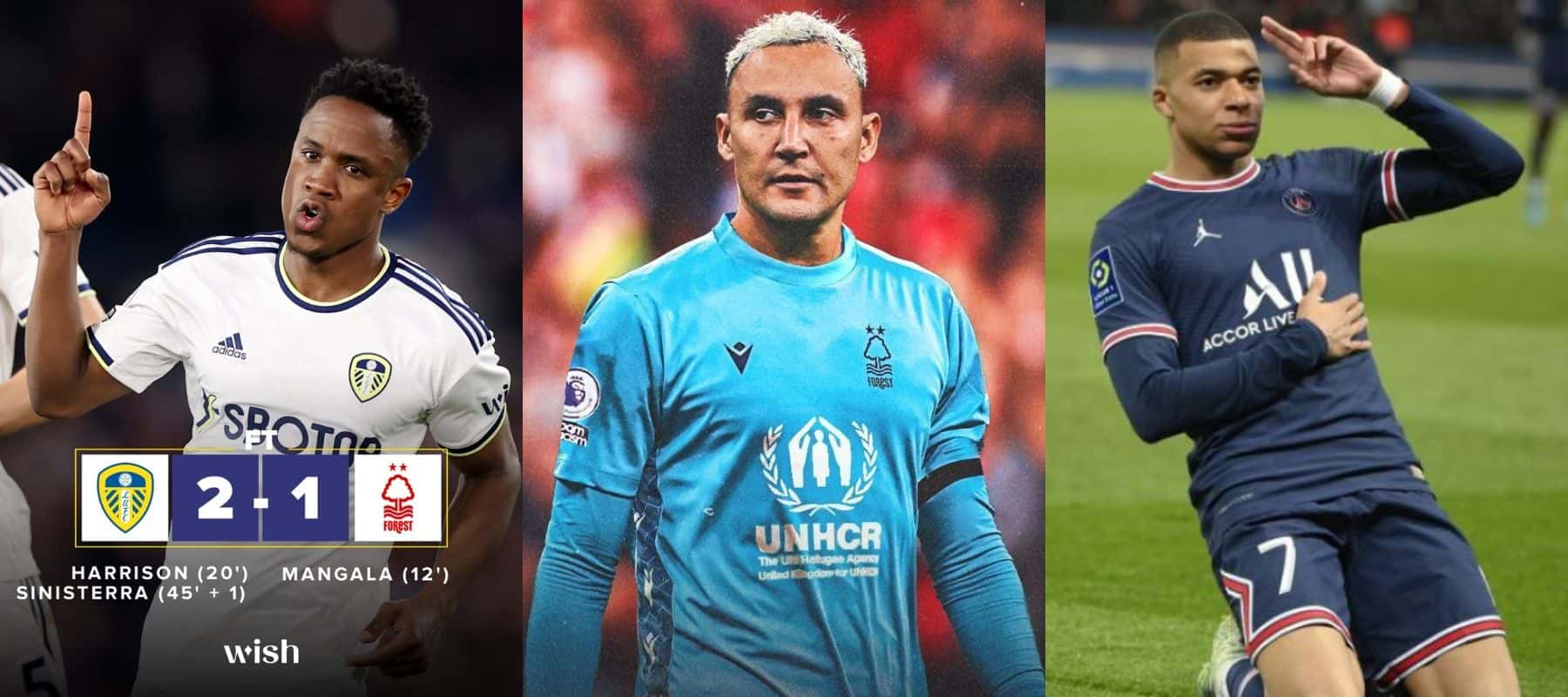 El colombiano fue la figura del partido entre Leeds y Nottingham Forest en Premier League