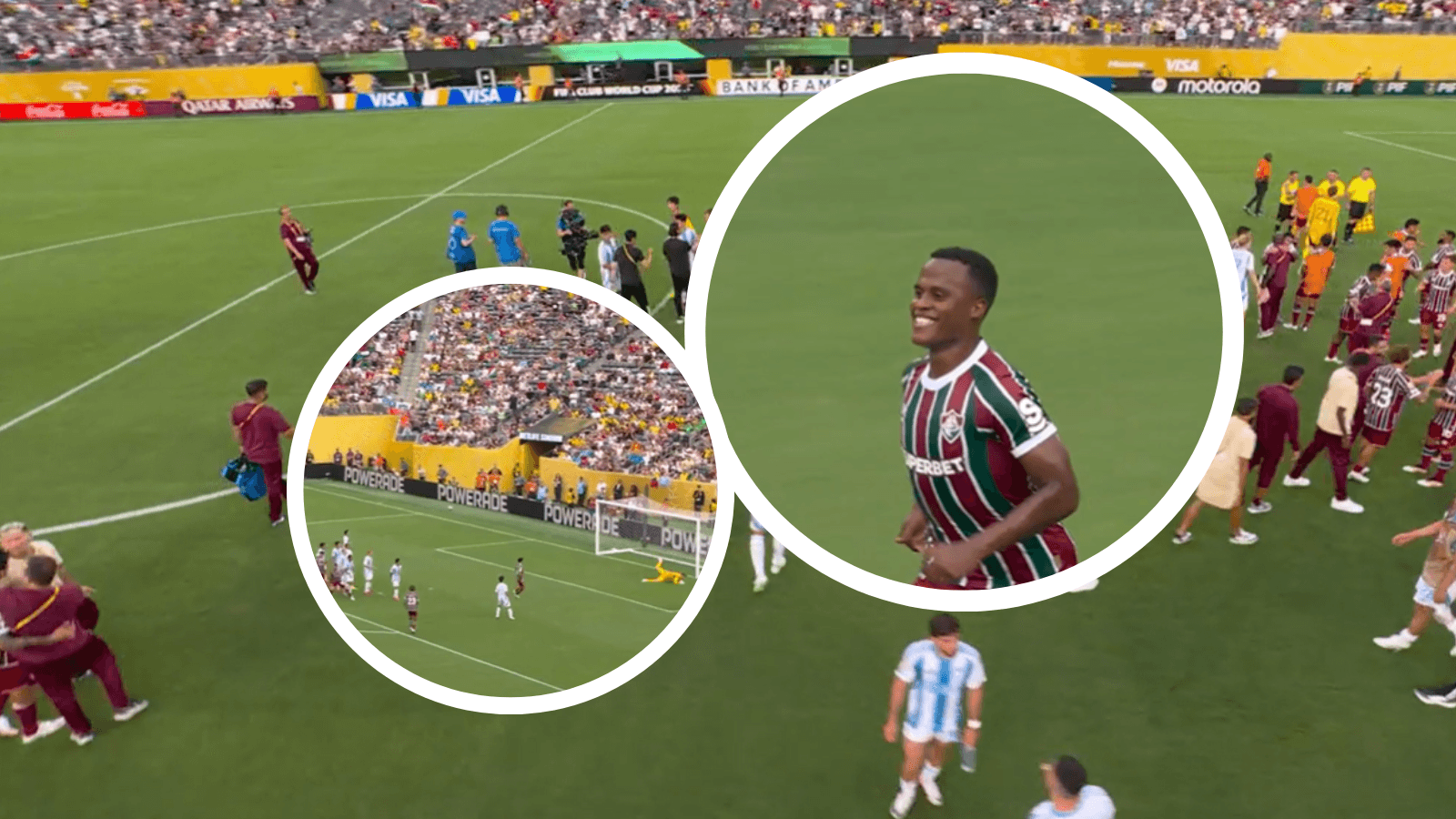 El colombiano fue la figura del partido para el tricolor que se encamina en el Mundial de Clubes Foto: Captura de DAZN