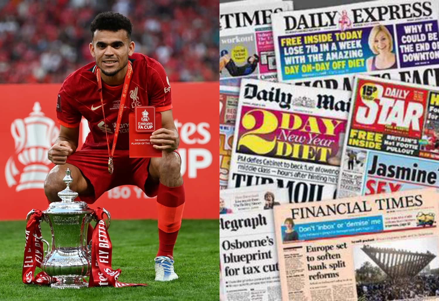 El colombiano fue la máxima figura del Liverpool contra el Chelsea en la final de la FA Cup.