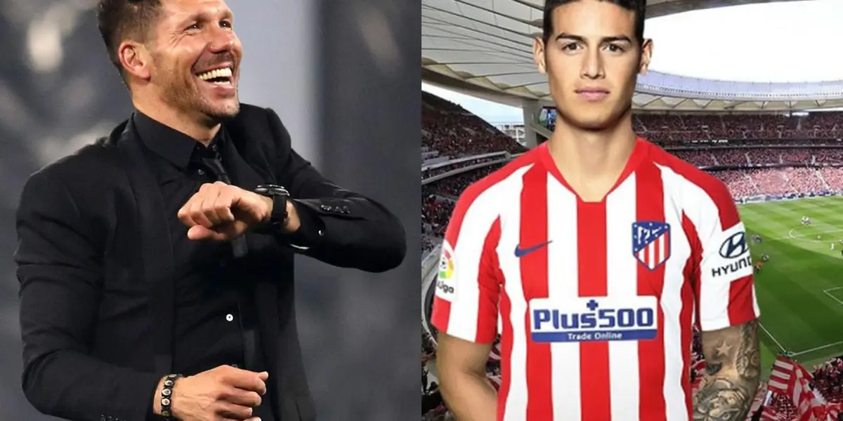 El colombiano James Rodríguez estuvo a punto de jugar en el equipo de Diego Simeone, pero una traición frustró el pase.